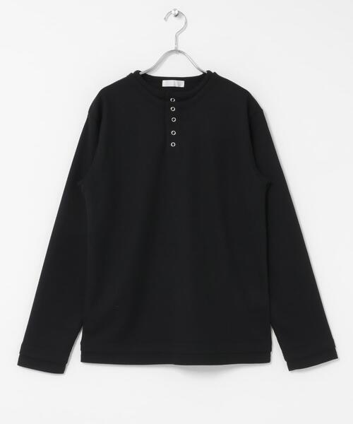 SENSE OF PLACE by URBAN RESEARCH(センスオブプレイスバイアーバンリサーチ)の「フェイクレイヤードヘンリーネックロングTシャツ(Tシャツ/カットソー・メンズ・グレー/ブラック/アイボリー・MEDIUM/LARGE)」の22枚目の写真