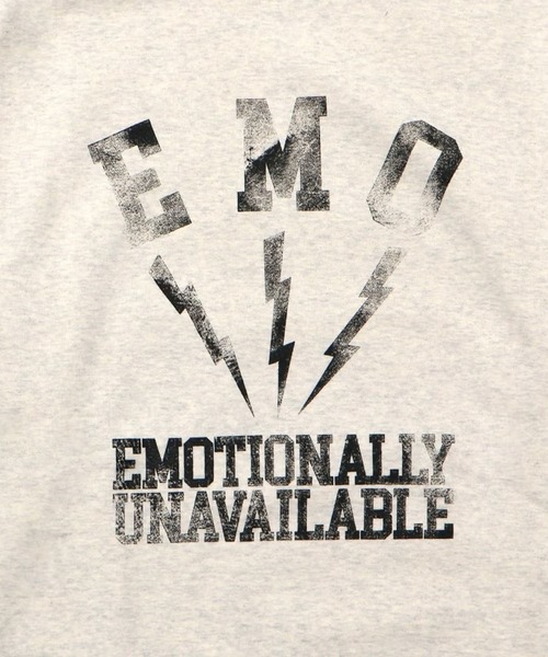 EMOTIONALLY UNAVAILABLE(エモーショナリー アンアベイラブル)の「EMOTIONALLY UNAVAILABLE EU THUNDER CREW(スウェット・メンズ・アイボリー/ネイビー・M)」の6枚目の写真