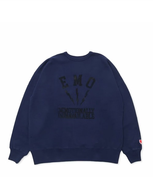 EMOTIONALLY UNAVAILABLE(エモーショナリー アンアベイラブル)の「EMOTIONALLY UNAVAILABLE EU THUNDER CREW(スウェット・メンズ・アイボリー/ネイビー・M)」の10枚目の写真