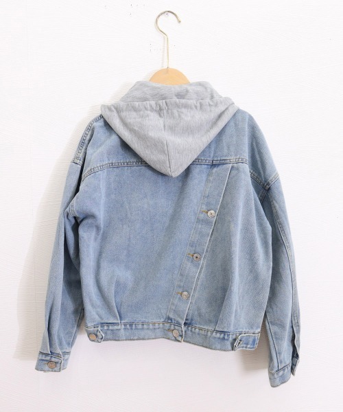 Miniministore（ミニミニストア）の「フード付きデニムジャケット韓国風アウター（デニムジャケット・レディース・サックスブルー・M/XL/L）」の21枚目の写真