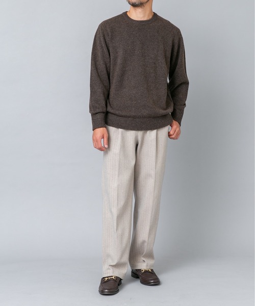 URBAN RESEARCH ROSSO MEN(アーバンリサーチロッソメン)の「『XLサイズあり』ハミルトンラムズウールエルボーパッチニット(ニット/セーター・メンズ・ベージュ/ブラウン/ネイビー/ブラック/ベージュ系その他/ミント/チャコールグレー・MEDIUM/LARGE/X-LARGE/SMALL)」の19枚目の写真