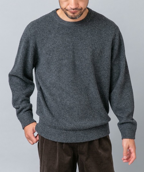 URBAN RESEARCH ROSSO MEN(アーバンリサーチロッソメン)の「『XLサイズあり』ハミルトンラムズウールエルボーパッチニット(ニット/セーター・メンズ・ベージュ/ブラウン/ネイビー/ブラック/ベージュ系その他/ミント/チャコールグレー・MEDIUM/LARGE/X-LARGE/SMALL)」の12枚目の写真