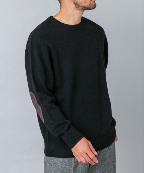 URBAN RESEARCH ROSSO MEN(アーバンリサーチロッソメン)の「『XLサイズあり』ハミルトンラムズウールエルボーパッチニット(ニット/セーター・メンズ・ベージュ/ブラウン/ネイビー/ブラック/ベージュ系その他/ミント/チャコールグレー・MEDIUM/LARGE/X-LARGE/SMALL)」の9枚目の写真