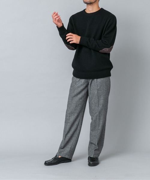 URBAN RESEARCH ROSSO MEN(アーバンリサーチロッソメン)の「『XLサイズあり』ハミルトンラムズウールエルボーパッチニット(ニット/セーター・メンズ・ベージュ/ブラウン/ネイビー/ブラック/ベージュ系その他/ミント/チャコールグレー・MEDIUM/LARGE/X-LARGE/SMALL)」の11枚目の写真