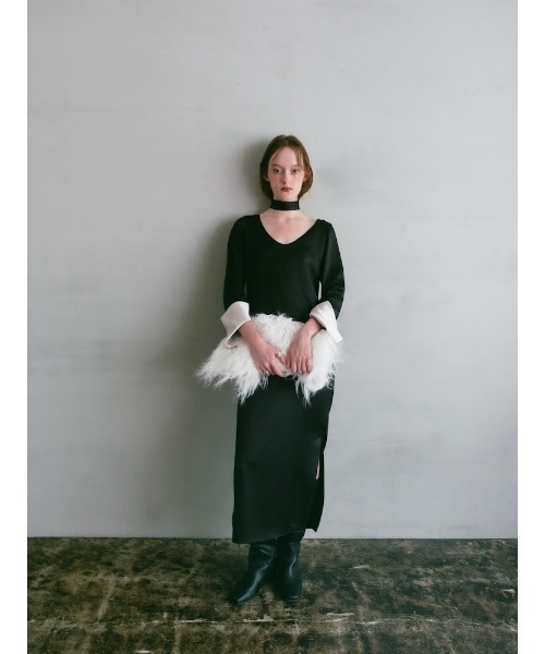 ILANIS(イラニス)の「Essential Satin Dress(ワンピース・レディース・アイボリー/ブラック・FREE)」の16枚目の写真