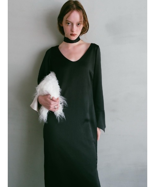 ILANIS(イラニス)の「Essential Satin Dress(ワンピース・レディース・アイボリー/ブラック・FREE)」の18枚目の写真