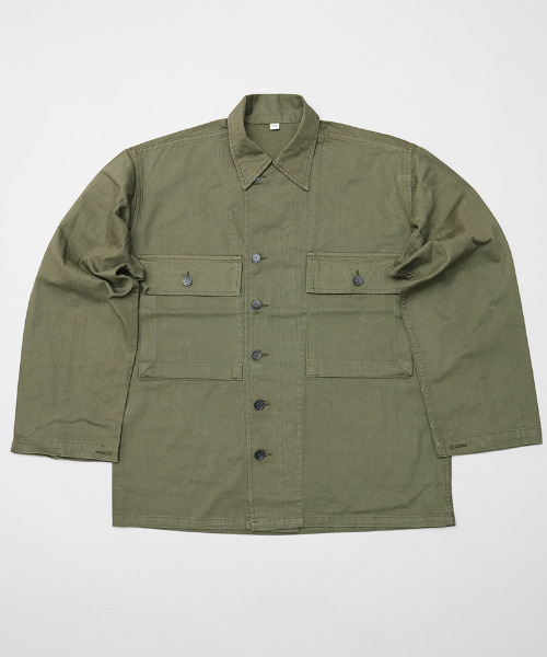 YMCLKY(ワイエムシーエルケーワイ)の「米軍タイプ M-43 HBTジャケット YMCLKY. #JJ316YN(ミリタリージャケット・メンズ・オフホワイト/オリーブ・LARGE/MEDIUM)」の6枚目の写真