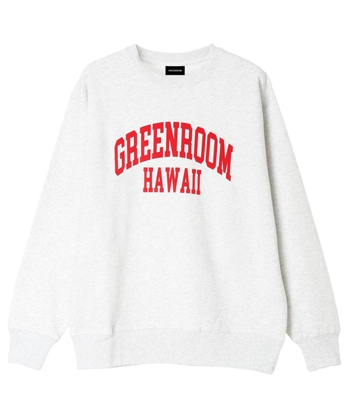 GREENROOM（グリーンルーム）の「【GREENROOM / グリーンルーム】COLLAGE LOGO CREW SWEAT（スウェット・メンズ・ネイビー/アッシュ・LARGE/X-LARGE/MEDIUM）」の2枚目の写真
