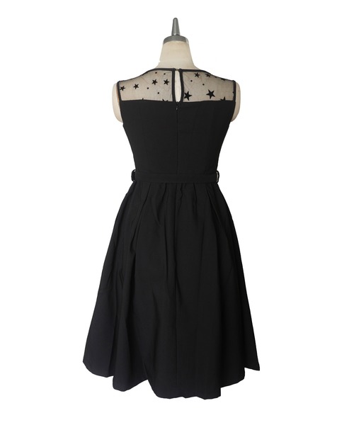 My shawty(マイシャウティー)の「star tule flare onepiece(ドレス・レディース・ブラック/ネイビー・LARGE/MEDIUM/SMALL)」の10枚目の写真