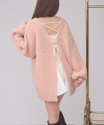 2way lace up knit / 2WAYレースアップニット