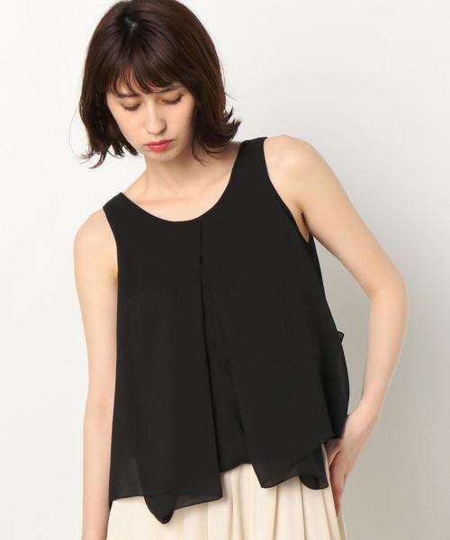 Another Edition(アナザーエディション)の「ドレープタンクトップ/AEMBC ドレープ TANK TOP◆(Tシャツ/カットソー・レディース・オフホワイト/ブラック・FREE)」の2枚目の写真