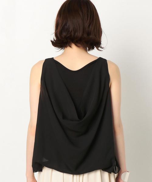 Another Edition(アナザーエディション)の「ドレープタンクトップ/AEMBC ドレープ TANK TOP◆(Tシャツ/カットソー・レディース・オフホワイト/ブラック・FREE)」の3枚目の写真