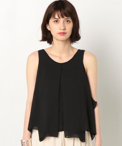 Another Edition(アナザーエディション)の「ドレープタンクトップ/AEMBC ドレープ TANK TOP◆(Tシャツ/カットソー・レディース・オフホワイト/ブラック・FREE)」の4枚目の写真