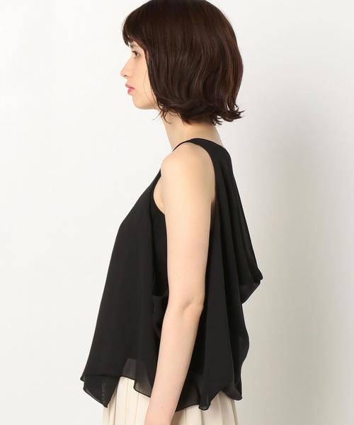 Another Edition(アナザーエディション)の「ドレープタンクトップ/AEMBC ドレープ TANK TOP◆(Tシャツ/カットソー・レディース・オフホワイト/ブラック・FREE)」の5枚目の写真