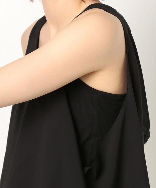 Another Edition(アナザーエディション)の「ドレープタンクトップ/AEMBC ドレープ TANK TOP◆(Tシャツ/カットソー・レディース・オフホワイト/ブラック・FREE)」の13枚目の写真