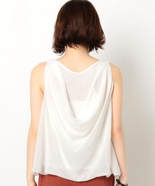 Another Edition(アナザーエディション)の「ドレープタンクトップ/AEMBC ドレープ TANK TOP◆(Tシャツ/カットソー・レディース・オフホワイト/ブラック・FREE)」の14枚目の写真