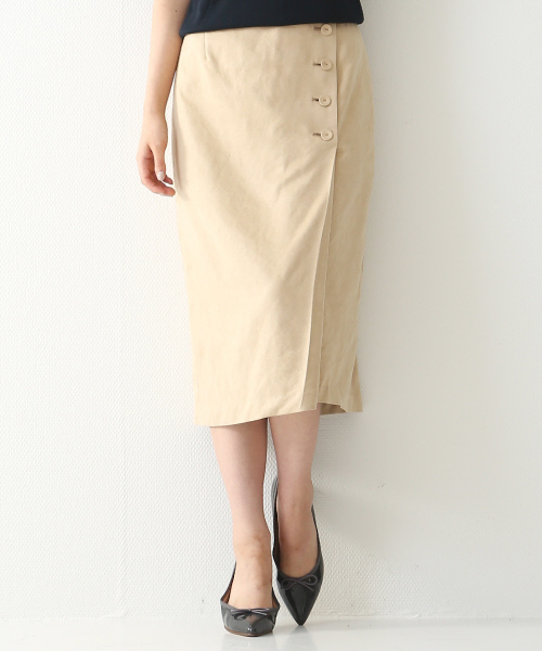 Rouge vif(ルージュヴィフ)の「スエードスカート(スカート・レディース・グレイッシュベージュ/ベージュ/チャコールグレー・36/38)」の1枚目の写真