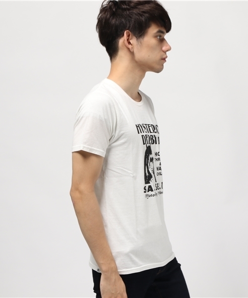 HYSTERIC GLAMOUR（ヒステリックグラマー）の「HYS DERBY pt T-SH（Tシャツ/カットソー・メンズ・ホワイト/インディゴブルー/トップグレー・X-LARGE/LARGE/MEDIUM/SMALL）」の5枚目の写真