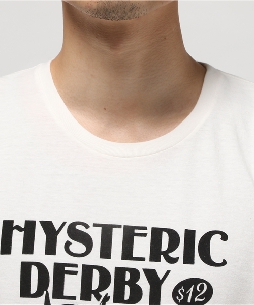 HYSTERIC GLAMOUR（ヒステリックグラマー）の「HYS DERBY pt T-SH（Tシャツ/カットソー・メンズ・ホワイト/インディゴブルー/トップグレー・X-LARGE/LARGE/MEDIUM/SMALL）」の7枚目の写真