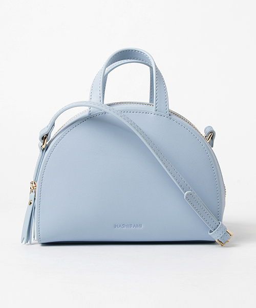 HASHIBAMI（ハシバミ）の「【Hashibami】ラウンド2WAYショルダー（ショルダーバッグ・レディース・ブルー/ベージュ/ネイビー・FREE）」の3枚目の写真