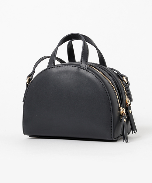 HASHIBAMI（ハシバミ）の「【Hashibami】ラウンド2WAYショルダー（ショルダーバッグ・レディース・ブルー/ベージュ/ネイビー・FREE）」の6枚目の写真