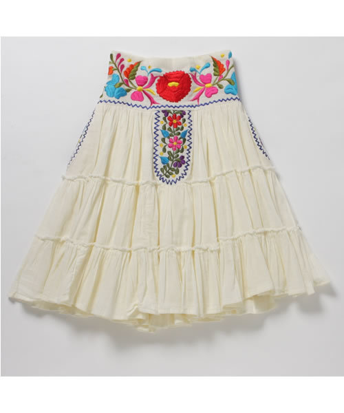Ray BEAMS(レイビームス)の「CAROLINA K / 刺繍スカート(スカート・レディース・ホワイト/レッド・ONE SIZE)」の9枚目の写真