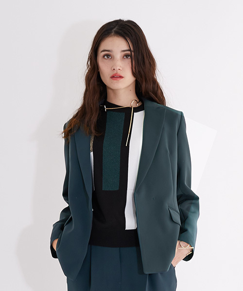 UNITED TOKYO(ユナイテッドトウキョウ)の「ウォッシャブルテーラードジャケット(テーラードジャケット・レディース・グリーン/ブラック/ベージュ・2/1)」の3枚目の写真