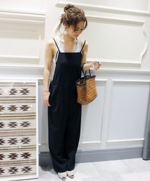 ★美品★PLAGE★サロペット24SS セール】バックオープンフロントジップキャミサロペット