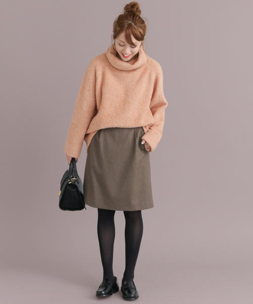 URBAN RESEARCH Sonny Label（アーバンリサーチサニーレーベル）の「ブークレタートルネックニット（ニット/セーター・レディース・オフホワイト/ピンク/グリーン・FREE）」の14枚目の写真