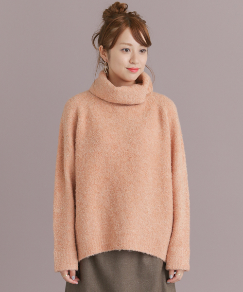 URBAN RESEARCH Sonny Label（アーバンリサーチサニーレーベル）の「ブークレタートルネックニット（ニット/セーター・レディース・オフホワイト/ピンク/グリーン・FREE）」の15枚目の写真