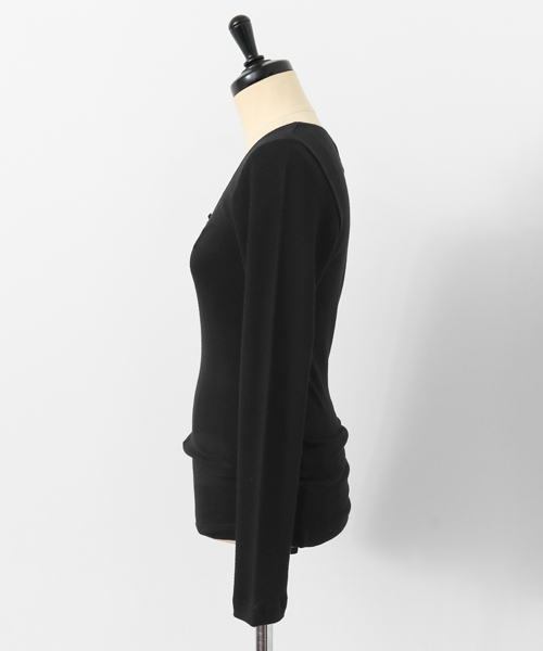 URBAN RESEARCH DOORS(アーバンリサーチドアーズ)の「【店舗振り分け】ott-tricot CREW NECK L SLEEVE PULLOVER∴(Tシャツ/カットソー・レディース・ホワイト/ブラック/ピンク・ONE)」の5枚目の写真