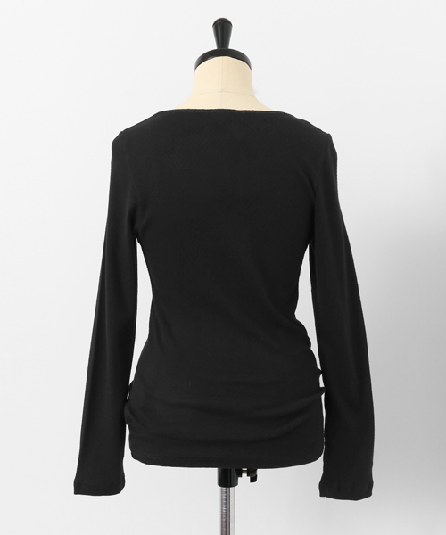 URBAN RESEARCH DOORS(アーバンリサーチドアーズ)の「【店舗振り分け】ott-tricot CREW NECK L SLEEVE PULLOVER∴(Tシャツ/カットソー・レディース・ホワイト/ブラック/ピンク・ONE)」の6枚目の写真