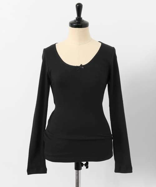 URBAN RESEARCH DOORS(アーバンリサーチドアーズ)の「【店舗振り分け】ott-tricot CREW NECK L SLEEVE PULLOVER∴(Tシャツ/カットソー・レディース・ホワイト/ブラック/ピンク・ONE)」の16枚目の写真