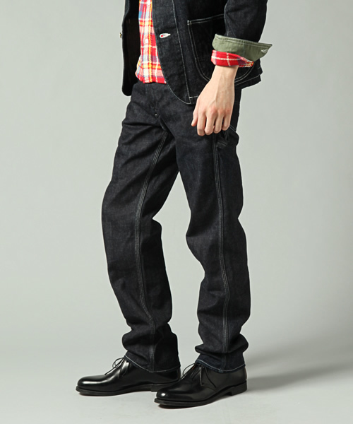Made in JAPAN denim (middle straight)（メイドインジャパンデニム（ミドルストレート））の「【Made in Japan】70s PAINTER WORK PANTS -OneWash-/デニムペインターワークパンツ（デニムパンツ・メンズ・インディゴブルー・28inch/30inch/32inch/34inch/36inch）」の11枚目の写真