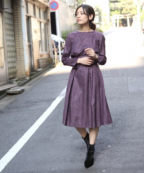 laboratory work（ラボラトリーワーク）の「ツイードプリントワンピース（ワンピース・レディース・グリーン/ラベンダー/イエロー系その他・MEDIUM）」の6枚目の写真