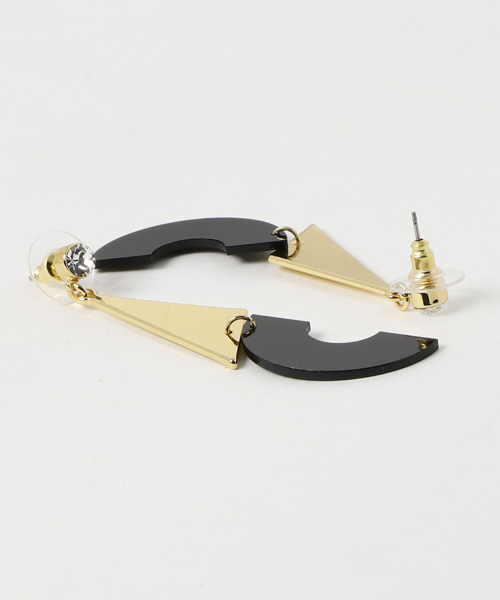 ジオメトリックデザイン ピアス（ピアス（両耳用））｜petitcro 