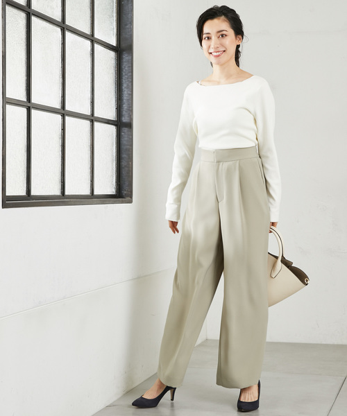 RIVE DROITE(リヴドロワ)の「ダブルクロスワイドパンツ(その他パンツ・レディース・ブラック/カーキ/ラベンダー・38/36)」の11枚目の写真