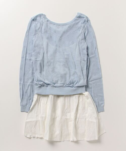 セール 透かし編みコットンコンビワンピ ワンピース Nina ワンピース ドレス Mew ニーナミュウ のファッション ワンピース