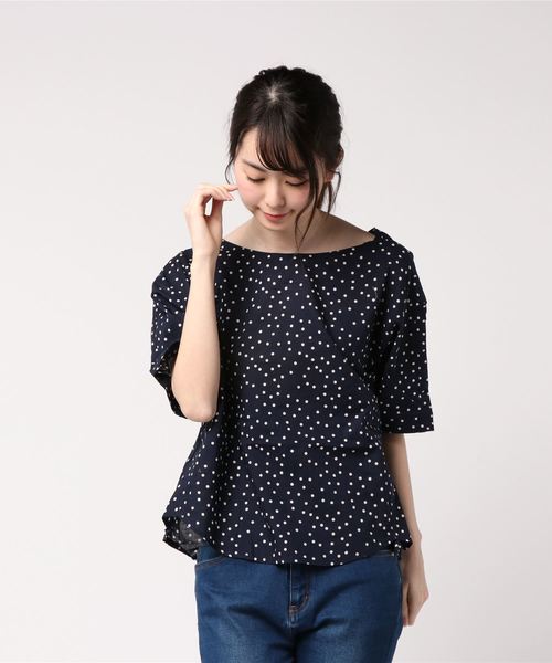 AMERICAN HOLIC（アメリカンホリック）の「・マドラスチェックバックねじりブラウス（シャツ/ブラウス・レディース・ネイビー/ピンク/ターコイズブルー/ベージュ系その他/ストライプ/その他5/オフホワイト/ドット・FREE）」の8枚目の写真