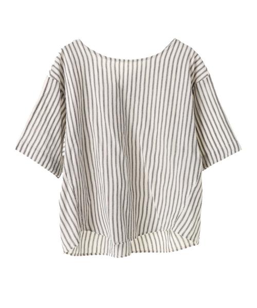 AMERICAN HOLIC（アメリカンホリック）の「・マドラスチェックバックねじりブラウス（シャツ/ブラウス・レディース・ネイビー/ピンク/ターコイズブルー/ベージュ系その他/ストライプ/その他5/オフホワイト/ドット・FREE）」の12枚目の写真