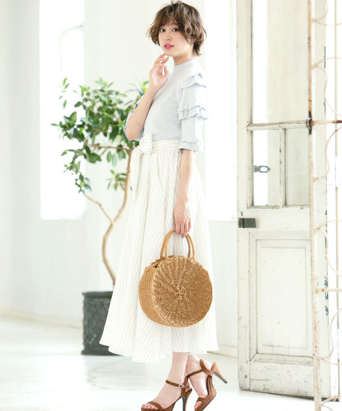 KOBE LETTUCE（コウベレタス）の「ショルダー紐付きサークル型かごバッグ カゴバッグ BAG ハンドバッグ ショルダーバッグ  丸型[B1165]神戸レタス（かごバッグ・レディース・ベージュ/ライトベージュ・FREE）」の11枚目の写真