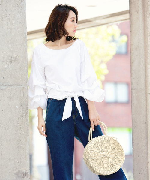 KOBE LETTUCE（コウベレタス）の「ショルダー紐付きサークル型かごバッグ カゴバッグ BAG ハンドバッグ ショルダーバッグ  丸型[B1165]神戸レタス（かごバッグ・レディース・ベージュ/ライトベージュ・FREE）」の7枚目の写真