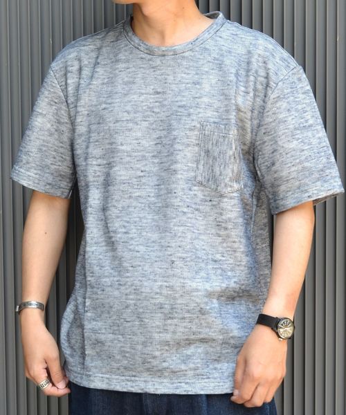 SHIPS(シップス)の「SU: リネン ポケットTシャツ(Tシャツ/カットソー・メンズ・グリーン/ブルー/チャコールグレー/ネイビー・SMALL/X-LARGE/MEDIUM/LARGE)」の3枚目の写真