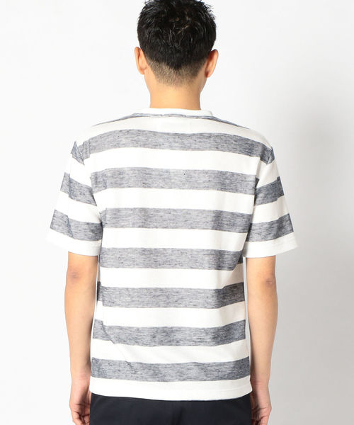 SHIPS(シップス)の「SU: リネン ポケットTシャツ(Tシャツ/カットソー・メンズ・グリーン/ブルー/チャコールグレー/ネイビー・SMALL/X-LARGE/MEDIUM/LARGE)」の6枚目の写真