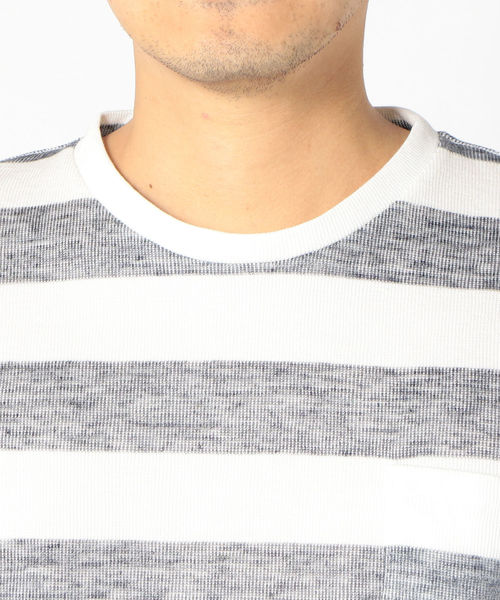 SHIPS(シップス)の「SU: リネン ポケットTシャツ(Tシャツ/カットソー・メンズ・グリーン/ブルー/チャコールグレー/ネイビー・SMALL/X-LARGE/MEDIUM/LARGE)」の8枚目の写真
