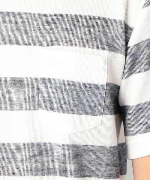 SHIPS(シップス)の「SU: リネン ポケットTシャツ(Tシャツ/カットソー・メンズ・グリーン/ブルー/チャコールグレー/ネイビー・SMALL/X-LARGE/MEDIUM/LARGE)」の11枚目の写真