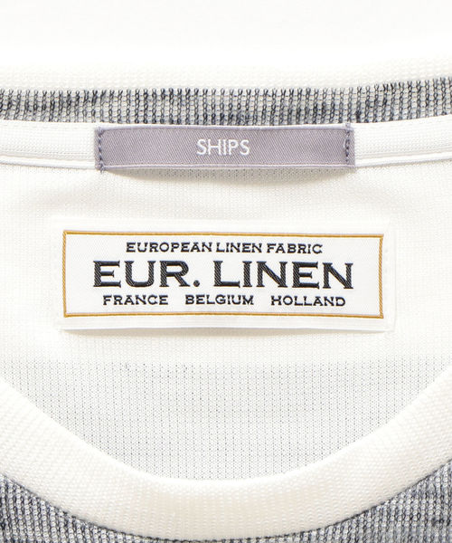 SHIPS(シップス)の「SU: リネン ポケットTシャツ(Tシャツ/カットソー・メンズ・グリーン/ブルー/チャコールグレー/ネイビー・SMALL/X-LARGE/MEDIUM/LARGE)」の12枚目の写真