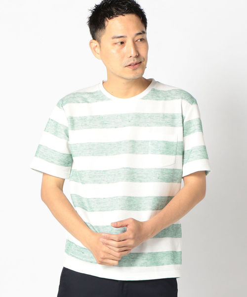 SHIPS(シップス)の「SU: リネン ポケットTシャツ(Tシャツ/カットソー・メンズ・グリーン/ブルー/チャコールグレー/ネイビー・SMALL/X-LARGE/MEDIUM/LARGE)」の18枚目の写真