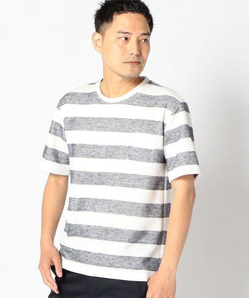 SHIPS(シップス)の「SU: リネン ポケットTシャツ(Tシャツ/カットソー・メンズ・グリーン/ブルー/チャコールグレー/ネイビー・SMALL/X-LARGE/MEDIUM/LARGE)」の19枚目の写真