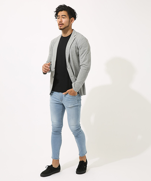 AZUL by moussy（アズールバイマウジー）の「カノコテイラードジャケット（テーラードジャケット・メンズ・ブラック/トップグレー・SMALL/MEDIUM/LARGE/X-LARGE）」の5枚目の写真